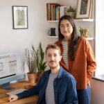 Portrait of Designer Julien and Developer Emily of Aleta Studio