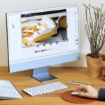 Desktop computer showing Patisserie Cherie website homepage designed and developed by Aleta